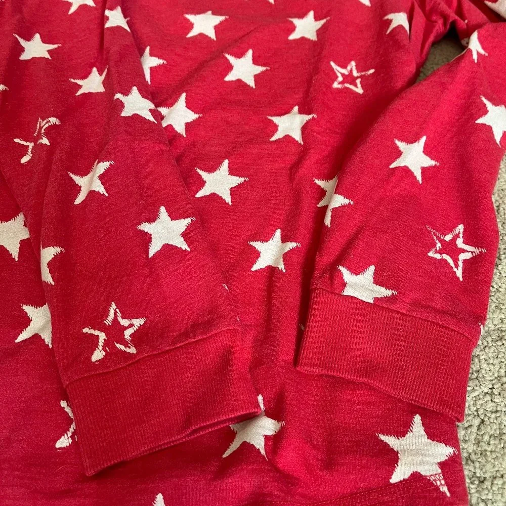 Sonoma Long Sleeve Top *Red w/ White Stars* EUC | Size L | Patriotic - Picture 6 of 7